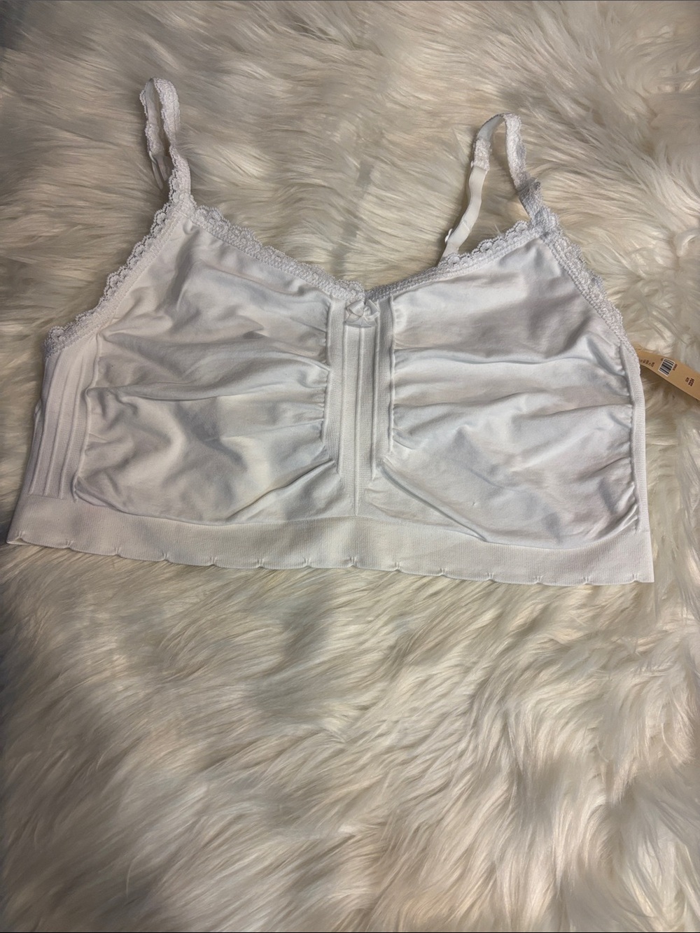 Cacique White Lace Trim Bralette